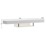 Επιπλο Τηλεορασης Τοιχου Me LED Savor HM18381.02 Μελαμινη Λευκη 150x29,5x22υεκ - Image 2