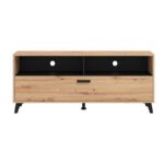 Επιπλο Τηλεορασης Umbria TV 140 Artisan-Μαυρο 137x40x57εκ - Image 3