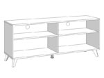 Επιπλο Τηλεορασης Umbria TV 140 Artisan-Μαυρο 137x40x57εκ - Image 6