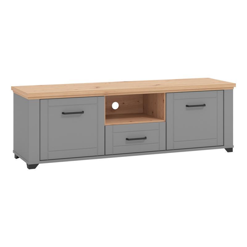 epiplo-tileorasis-valencia-tv-150-gkri-grafitis-artisan-oak-gkri-mat-14741475ek1689768003 Επιπλο Τηλεορασης Valencia TV 150 Γκρι Γραφιτης-Artisan Oaκ-Γκρι Ματ 147x41x47,5εκ - Image 1