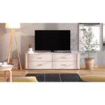 Επιπλο Τηλεορασης York 4f Cashmere/Artisan Oak Χρωμα 177x40x52εκ - Image 2
