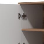 Επιπλο TV Burgundy 160 3k2v Λευκο-Flagstaff Oak-Λευκο High Gloss Foil 157x40x51εκ S.p.k - Image 5