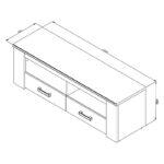 Επιπλο TV Kent 150 Grey Oak/White Oak 151x43x49εκ Knt - Image 8
