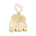 Επιτραπεζια Διακοσμητικη Φιγουρα Fylliana FL25041 Elephant Λευκο-Χρυσο Χρωμα 17x9x25εκ