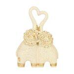 Επιτραπεζια Διακοσμητικη Φιγουρα Fylliana FL25041 Elephant Λευκο-Χρυσο Χρωμα 17x9x25εκ - Image 2