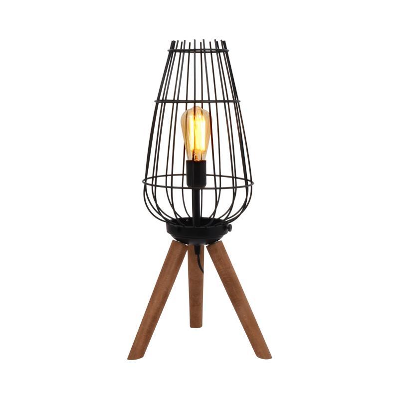 epitrapezia-lampa-fylliana-cresset-mayro-chroma-30x30x65ek1673515806 Επιτραπεζια Λαμπα Fylliana Cresset Μαυρο Χρωμα 30x30x65εκ E27 - Image 1