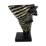 Επιτραπεζιο Βαζο Fylliana "Zebra" Μαυρο-Χρυσο Χρωμα 21,5x13x25,5εκ