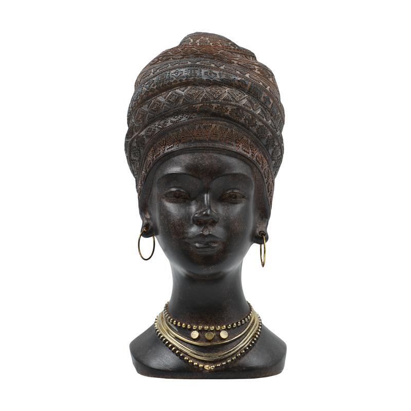 epitrapezio-diakosmitiko-african-woman-fylliana-fl2446-kafe-chryso-chroma-14x16x28ek1759741503 Επιτραπεζιο Διακοσμητικο "African Woman" Fylliana FL2446 Καφε-Χρυσο Χρωμα 14x16x28εκ - Image 1