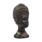 Επιτραπεζιο Διακοσμητικο "African Woman" Fylliana FL2446 Καφε-Χρυσο Χρωμα 14x16x28εκ - Image 2