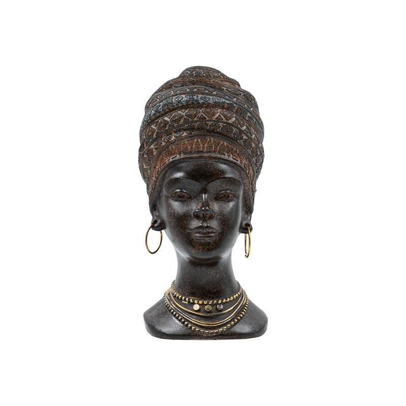 epitrapezio-diakosmitiko-african-woman-fylliana-fl2447-kafe-chryso-chroma-11x13x23ek1759741203 Επιτραπεζιο Διακοσμητικο "African Woman" Fylliana FL2447 Καφε-Χρυσο Χρωμα 11x13x23εκ - Image 1