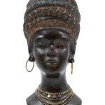 Επιτραπεζιο Διακοσμητικο "African Woman" Fylliana FL2447 Καφε-Χρυσο Χρωμα 11x13x23εκ - Image 3