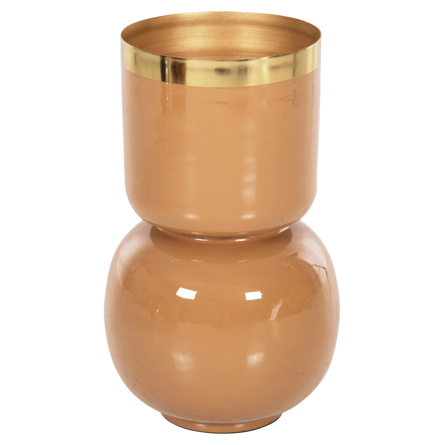 epitrapezio-diakosmitiko-bazo-fb9423309- Επιτραπεζιο Διακοσμητικο Bazo Lingon HM4233.09 Μεταλλο Σομον-Χρυσο φ21x37,5υ - Image 1