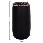 Επιτραπεζιο Διακοσμητικο Βαζο Lennox HM4675.01S Tερακοτα Σε μαυρο--φ18x33υεκ. - Image 2