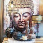Επιτραπεζιο Διακοσμητικο Fylliana Buddha 23695 Καφε Χρωμα 11x11x46,5εκ - Image 2
