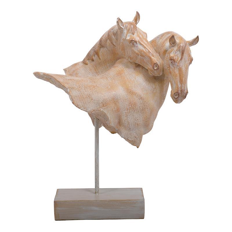 epitrapezio-diakosmitiko-fylliana-horse-mpez-kafe-chroma-31x16x40ek1717402205 Επιτραπεζιο Διακοσμητικο Fylliana Horse Μπεζ-Καφε Χρωμα 31x16x40εκ - Image 1
