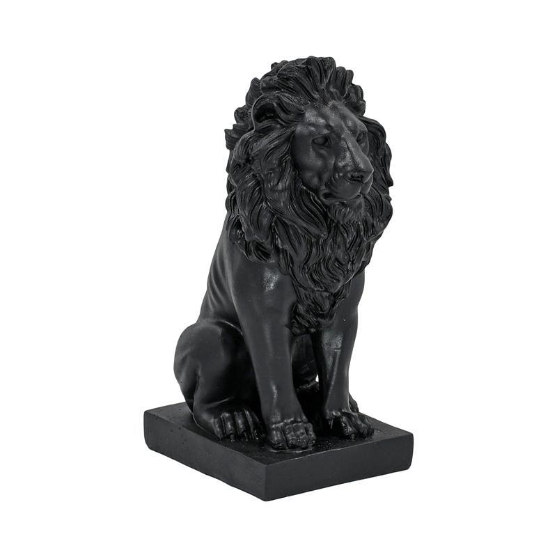 epitrapezio-diakosmitiko-liontari-fylliana-fl243905-mayro-chryso-chroma1767795909 Επιτραπεζιο Διακοσμητικο Λιονταρι Fylliana FL243905 Μαυρο-Χρυσο Χρωμα 10x13x25εκ - Image 1