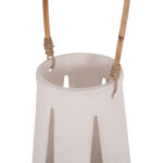 Επιτραπεζιο Φαναρι Erantyl HM4696.02L Λευκο Fiber Cement & Χερουλι Rattan φ17x27yεκ. - Image 10