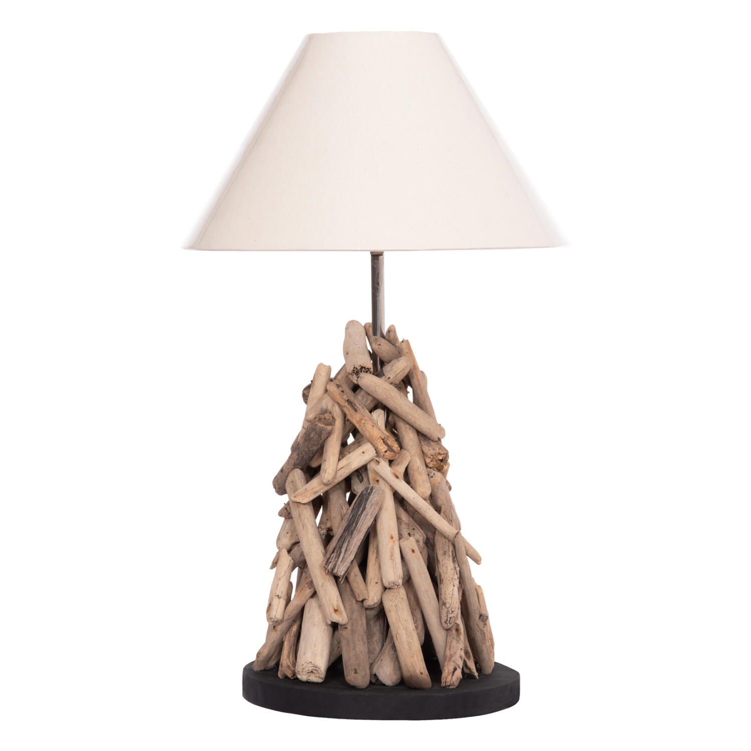epitrapezio-fotistiko-fb94423-driftwood- Επιτραπεζιο Φωτιστικο Twiggy HM4423 Driftwood & Λευκο Καπελο φ35x61υεκ. - Image 1