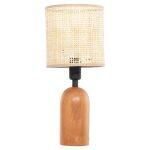 Επιτραπεζιο Φωτιστικο Lyktur HM4709 Μπεζ Καπελο Wicker-Ξυλινη Βαση φ15,5x35,5υεκ. - Image 3
