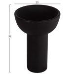Επιτραπεζιο Κεραμικο Διακοσμητικο Elendil HM4602.02 Μαυρο Ματ φ23x32υ Εκ - Image 7