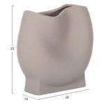 Επιτραπεζιο Κεραμικο Διακοσμητικο Glaze HM4610.03 Γκρι Ματ 26x14x25υεκ - Image 9