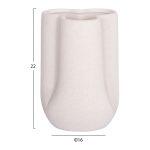 Επιτραπεζιο Κεραμικο Διακοσμητικο Glaze HM4613.01 Κρυσταλλικο Υπολευκο φ16x22υεκ - Image 8