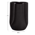 Επιτραπεζιο Κεραμικο Διακοσμητικο Glaze HM4613.02 Μαυρο Ματ φ16x22υεκ - Image 8