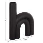 Επιτραπεζιο Κεραμικο Διακοσμητικο Arcon HM4638.02 Μαυρο Ματ 25,5x6x34υεκ - Image 6