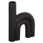 Επιτραπεζιο Κεραμικο Διακοσμητικο Arcon HM4638.02 Μαυρο Ματ 25,5x6x34υεκ