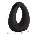 Επιτραπεζιο Κεραμικο Διακοσμητικο Ellipto HM4644.02 Μαυρο Ματ 16,5x9x20υεκ - Image 8