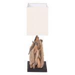 Επιτραπεζιο Ορθογωνιο Φωτιστικο Twiggy HM4424 Driftwood & Λευκο Καπελο 35.5x15x47υεκ. - Image 4