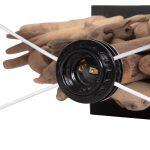 Επιτραπεζιο Ορθογωνιο Φωτιστικο Twiggy HM4424 Driftwood & Λευκο Καπελο 35.5x15x47υεκ. - Image 6
