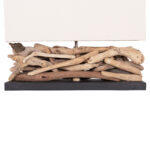 Επιτραπεζιο Ορθογωνιο Φωτιστικο Twiggy HM4432 Driftwood & Λευκο Καπελο 50x16,5x38υεκ. - Image 7