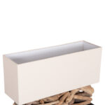 Επιτραπεζιο Ορθογωνιο Φωτιστικο Twiggy HM4432 Driftwood & Λευκο Καπελο 50x16,5x38υεκ. - Image 8