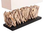 Επιτραπεζιο Ορθογωνιο Φωτιστικο Twiggy HM4434 Driftwood & Λευκο Καπελο 56x16.5x43υεκ. - Image 6