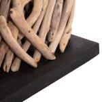 Επιτραπεζιο Ορθογωνιο Φωτιστικο Twiggy HM4434 Driftwood & Λευκο Καπελο 56x16.5x43υεκ. - Image 7