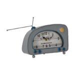 Επιτραπεζιο Ρολοι Fylliana "Vintage Radio" Μεταλλικο Σιελ Χρωμα 22x8x16εκ Sls