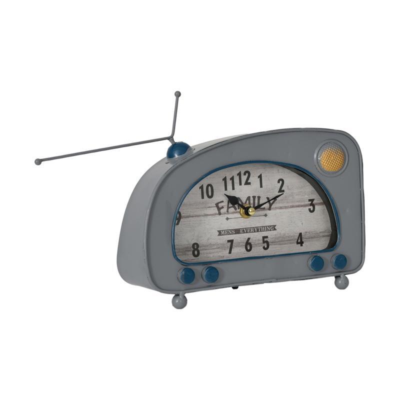 epitrapezio-roloi-fylliana-vintage-radio-metalliko-siel-chroma-22x8x16ek-sls1790331001 Επιτραπεζιο Ρολοι Fylliana "Vintage Radio" Μεταλλικο Σιελ Χρωμα 22x8x16εκ Sls - Image 1