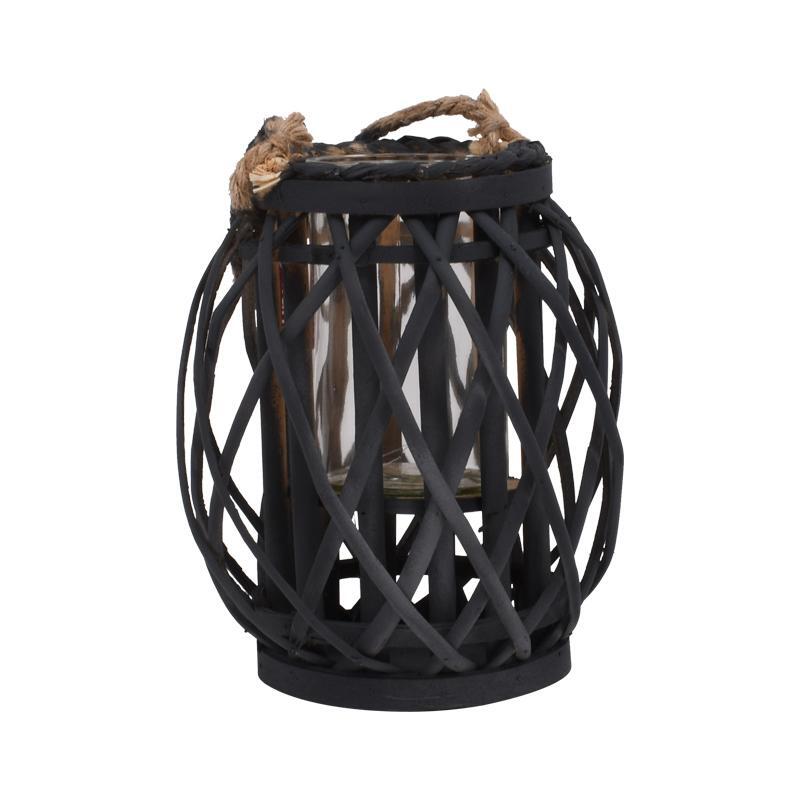 fanari-bamboo-fylliana-amare-me-gyali-mayro-chroma-21x311673513409 Φαναρι Bamboo Fylliana Amare Με Γυαλι Μαυρο Χρωμα 21x31 Sls - Image 1