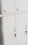 Φοριαμος Μεταλλικος Braila HM5546.11 6 Ντουλαπακια Με Κλειδαριες-Γκρι 90x45x185υεκ. - Image 6