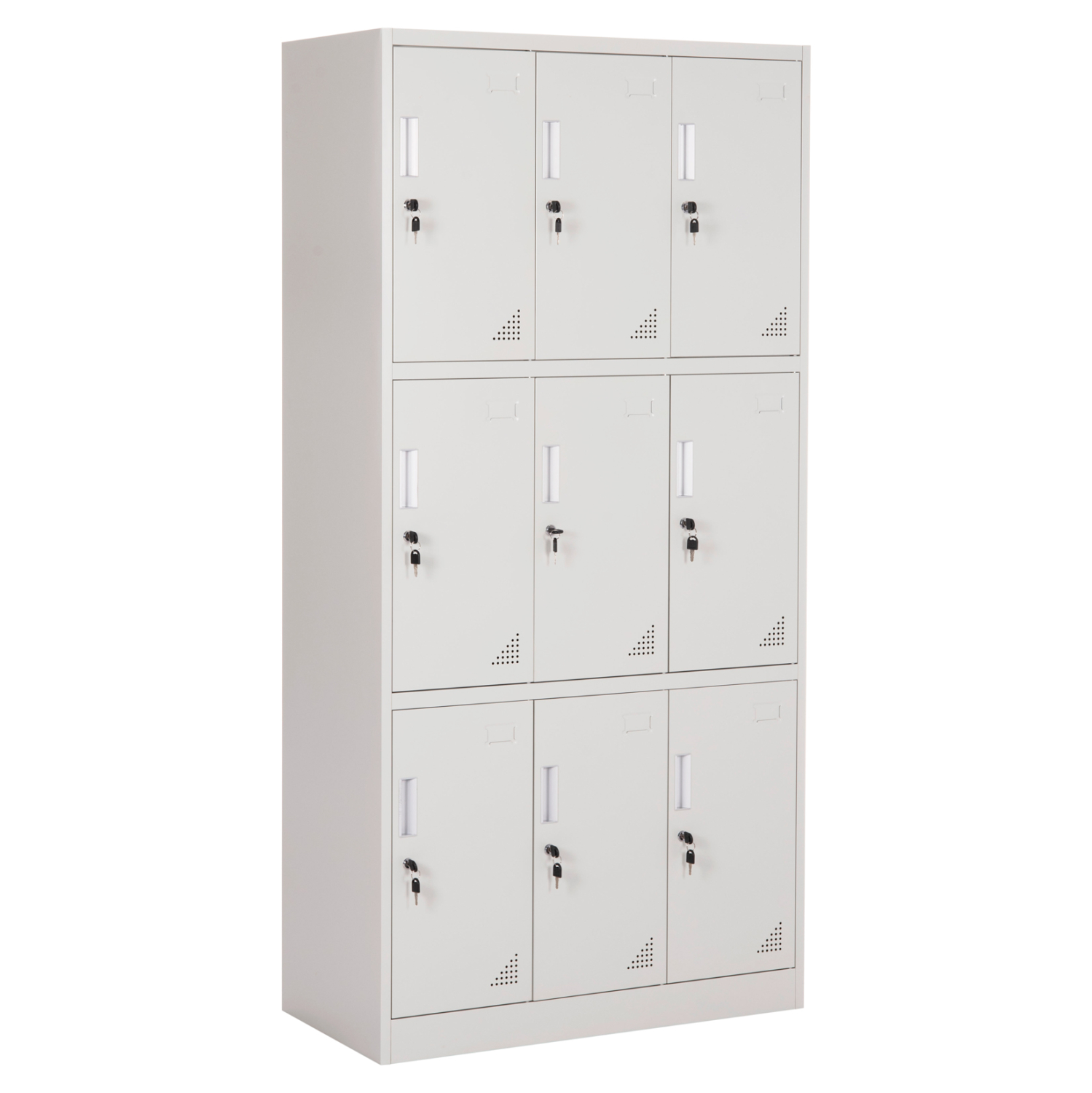 foriamos-metallikos-fb9563611-9-ntoylapa Φοριαμος Μεταλλικος Malmoe HM5636.11 9 Ντουλαπακια Με Κλειδαριες-Γκρι 90x45x185υεκ. - Image 1