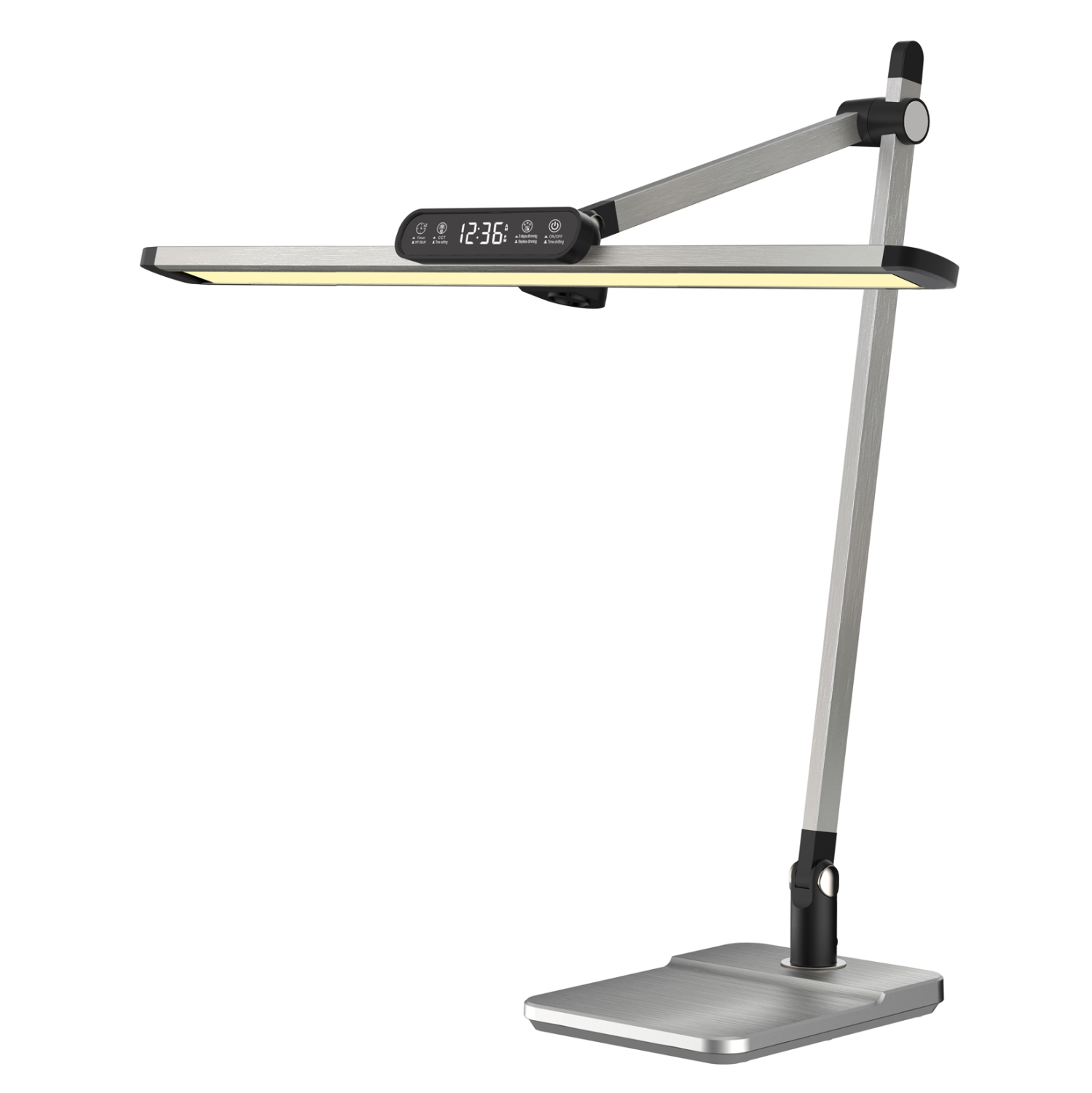 fotistiko-grafeioy-led-fb9444708-asimi-a Φωτιστικο Γραφειου LED Blain Pro HM4447.08 Ασημι Abs Και Αλουμινιο 36,8x81υεκ - Image 1