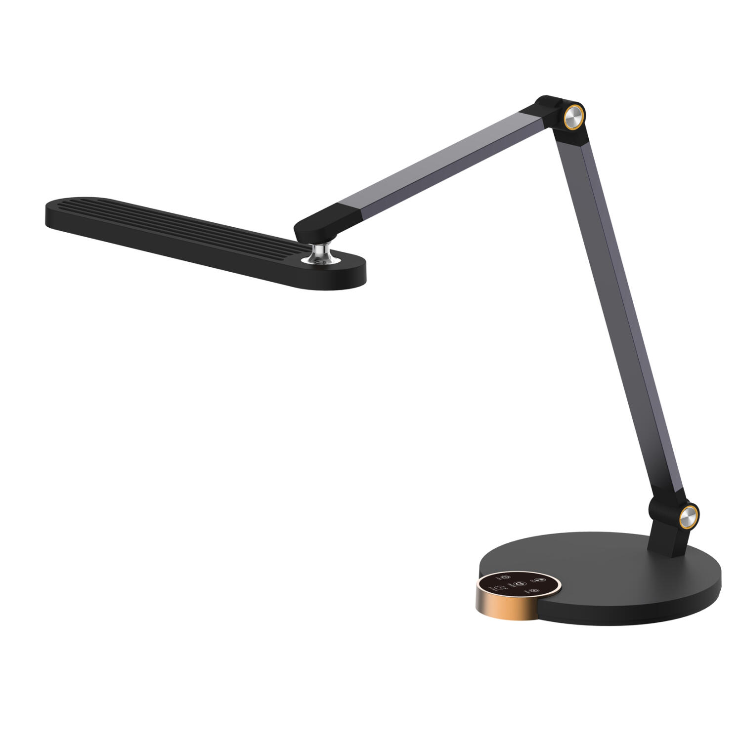 fotistiko-grafeioy-led-fb9445402-mayri-b Φωτιστικο Γραφειου LED Blain Pro HM4454.02 Μαυρη Βαση Abs-Γκρι Αλουμινιο 51,8x40υεκ. - Image 1