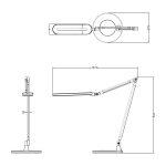 Φωτιστικο Γραφειου LED Blain Pro HM4462.08 Ασημι Abs 57,4x51,1υεκ. - Image 2