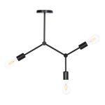 Φωτιστικο Οροφης 3-φωτο Lighty HM7404.11 Μεταλλο Σε Μαυρο 52x5x48υεκ. - Image 3