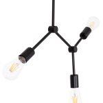 Φωτιστικο Οροφης 3-φωτο Lighty HM7404.11 Μεταλλο Σε Μαυρο 52x5x48υεκ. - Image 5