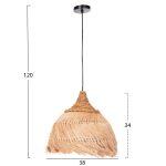 Φωτιστικο Οροφης Απο Ινες Mendong Grass Σε Φυσικο φ38x34-120yεκ.hm7776 - Image 2