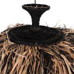 Φωτιστικο Οροφης Ordem HM4716 Καπελο Ινες Sisal & Μπανανας-Μαυρο & Φυσικο φ60x50υεκ - Image 5