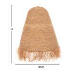 Φωτιστικο Οροφης Κρεμαστο HM4030 Rattan Σε Φυσικο φ100x100-103υεκ. - Image 2