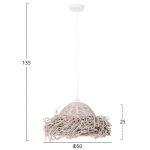 Φωτιστικο Οροφης Κρεμαστο HM4349 Seagrass Σε Whitewash Χρωμα φ50x25-135υεκ. - Image 2